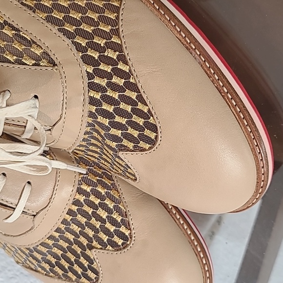 Aquatalia by Marvin K cream leather and sheer peek a boo loafers size 9.5 - Picture 8 of 14